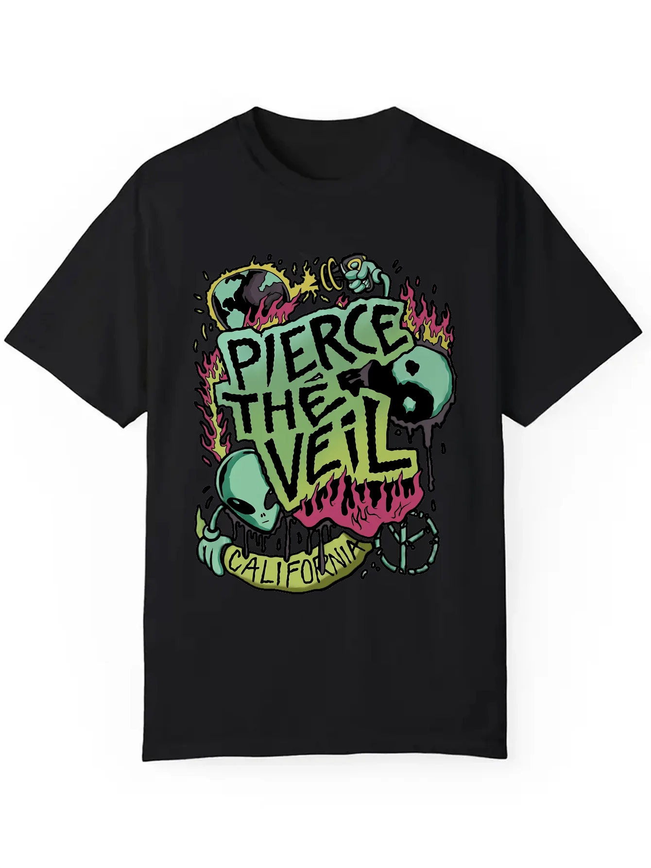 Men's and Women's Summer Casual Round Neck T-shirt Cotton Top Letter Ghost Pattern T-shirt Halloween Veil California Graphic Tee
Men's and Women's Summer Casual Round Neck T-shirt Cotton Top Letter Ghost Pattern T-shirt Halloween Veil California Graphic Tee