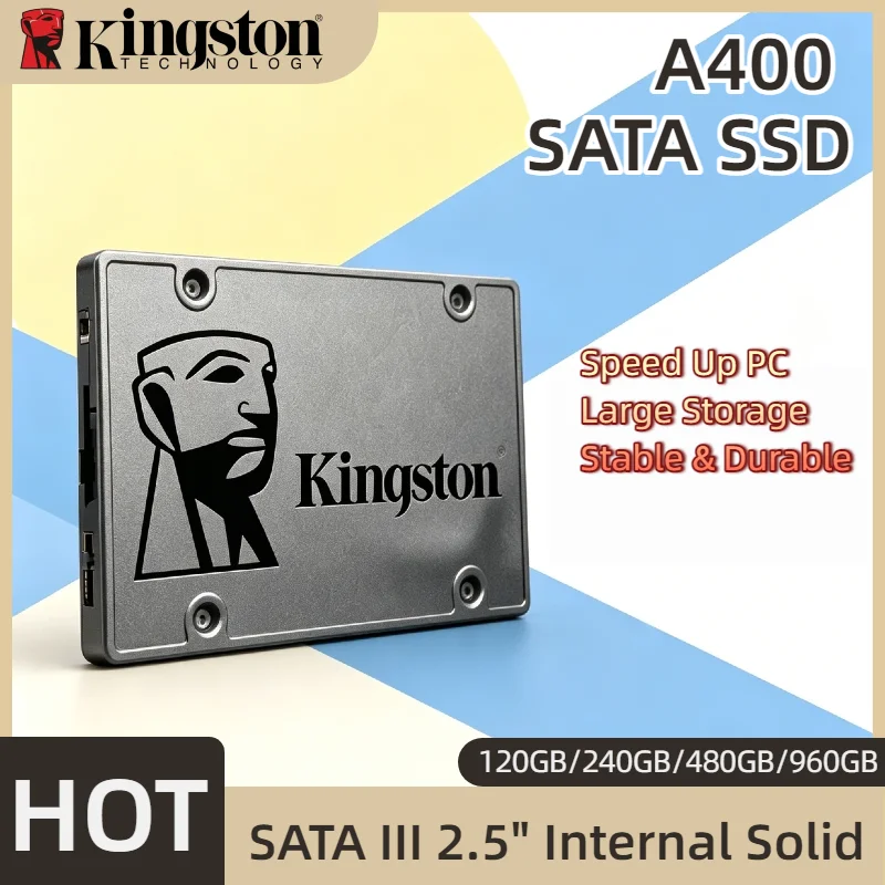 SATA III 2.5 Inch Kingston Internal SSD A400 960GB 480GB 240GB 120GB Solid State Drive HDD Hard Disk Laptop Desktop PC
SATA III 2.5 Inch Kingston Internal SSD A400 960GB 480GB 240GB 120GB Solid State Drive HDD Hard Disk Laptop Desktop PC