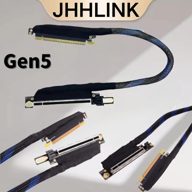 PCI-E 5.0 X16 Server Graphics Card 90 Angled Soft Extension Cable GEN5 for AI Server Silver-plated Wire GPU Adapter Cable 64GB\S
PCI-E 5.0 X16 Server Graphics Card 90 Angled Soft Extension Cable GEN5 for AI Server Silver-plated Wire GPU Adapter Cable 64GB\S