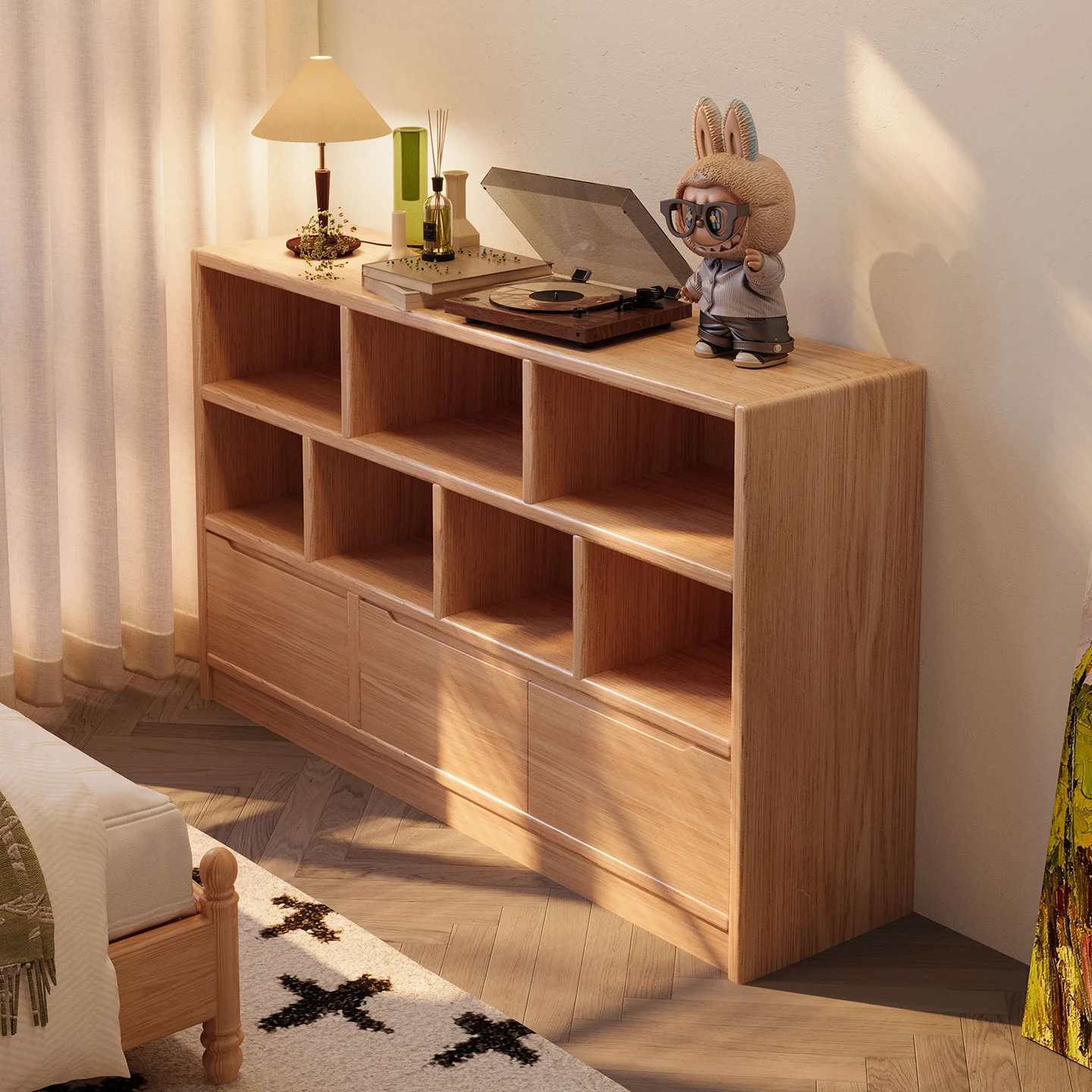 Light-colored locker Solid wood Song Dynasty wind lattice cabinet Bedside storage cabinet Bedroom storage cabinet Floor
Light-colored locker Solid wood Song Dynasty wind lattice cabinet Bedside storage cabinet Bedroom storage cabinet Floor