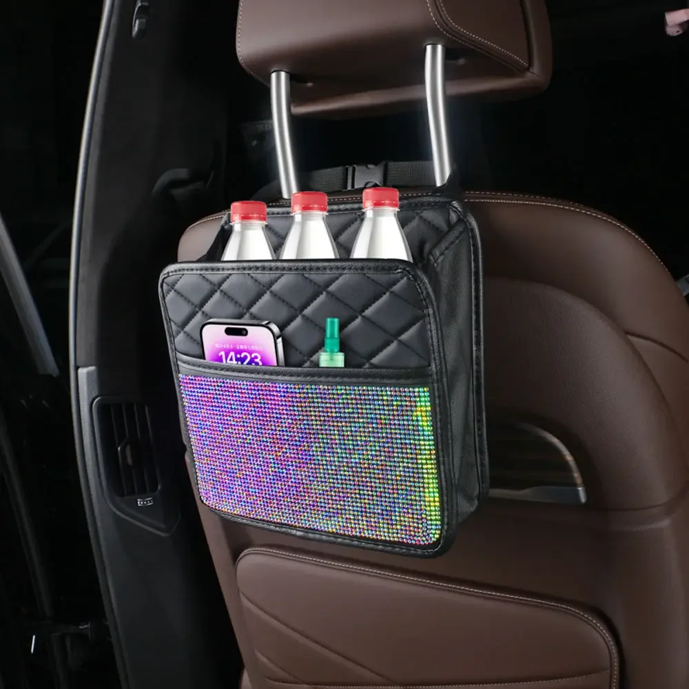Bling Crystal Car Backseat Storage Box Auto Waterproof Phone Pocket Pouch Car Back Seat Organizer Protector Hanging Storage Bag
Bling Crystal Car Backseat Storage Box Auto Waterproof Phone Pocket Pouch Car Back Seat Organizer Protector Hanging Storage Bag