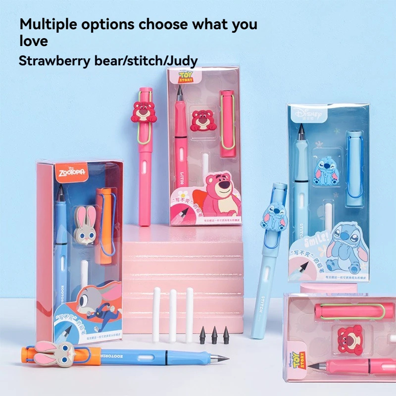 Disney Stitch Strawberry Bear Pencil No Sharpening Constant Core Student Writing Pen with Built-In Eraser School Stationery
Disney Stitch Strawberry Bear Pencil No Sharpening Constant Core Student Writing Pen with Built-In Eraser School Stationery