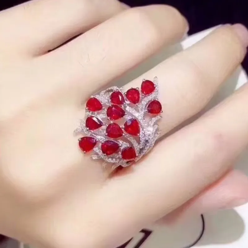 Vintage Silver Ruby Ring for Party 3mm*4mm Natural Ruby Silver Ring Solid 925 Silver Ruby Jewelry Gift for Woman
Vintage Silver Ruby Ring for Party 3mm*4mm Natural Ruby Silver Ring Solid 925 Silver Ruby Jewelry Gift for Woman