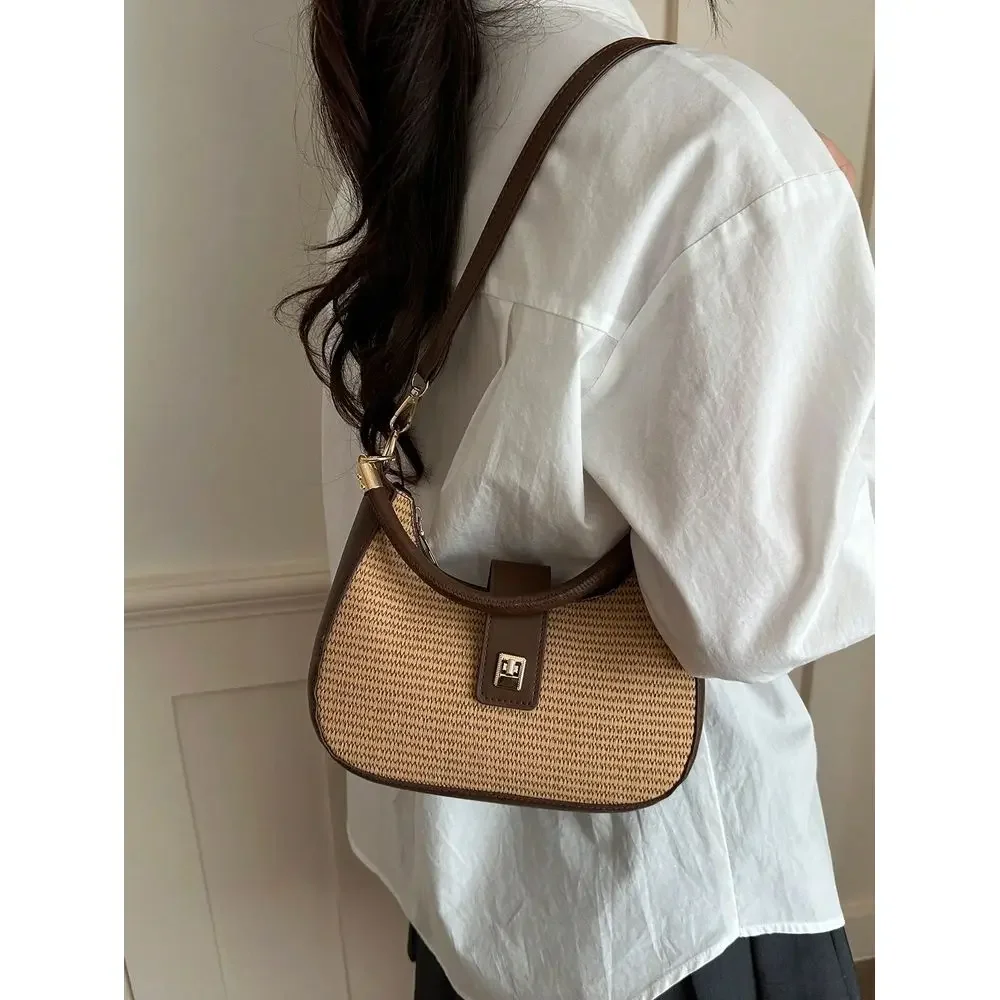 Personalized Commuter Handbag, Womens Crossbody Bag With Patchwork Design, Woven Tote Bag, Versatile Casual Shoulder Bag For Be
Personalized Commuter Handbag, Womens Crossbody Bag With Patchwork Design, Woven Tote Bag, Versatile Casual Shoulder Bag For Be