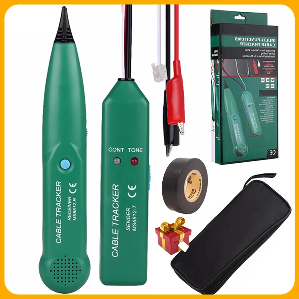 MS6812 Cable Tracker Tester Professional Line LAN detector UTP STP Telephone Wire Tracer Breakpoint location Diagnose Tone
MS6812 Cable Tracker Tester Professional Line LAN detector UTP STP Telephone Wire Tracer Breakpoint location Diagnose Tone