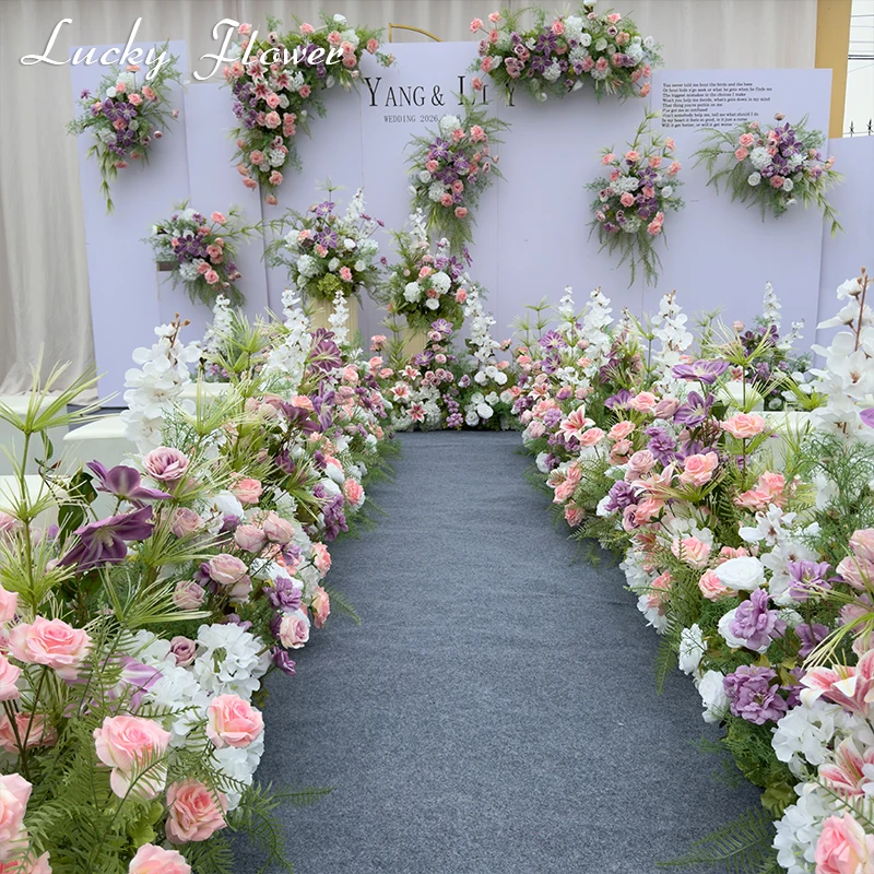 Luxury floral runway wedding backdrop Decoration, flower arrangement Flower ball party decor activities artificial flower row
Luxury floral runway wedding backdrop Decoration, flower arrangement Flower ball party decor activities artificial flower row