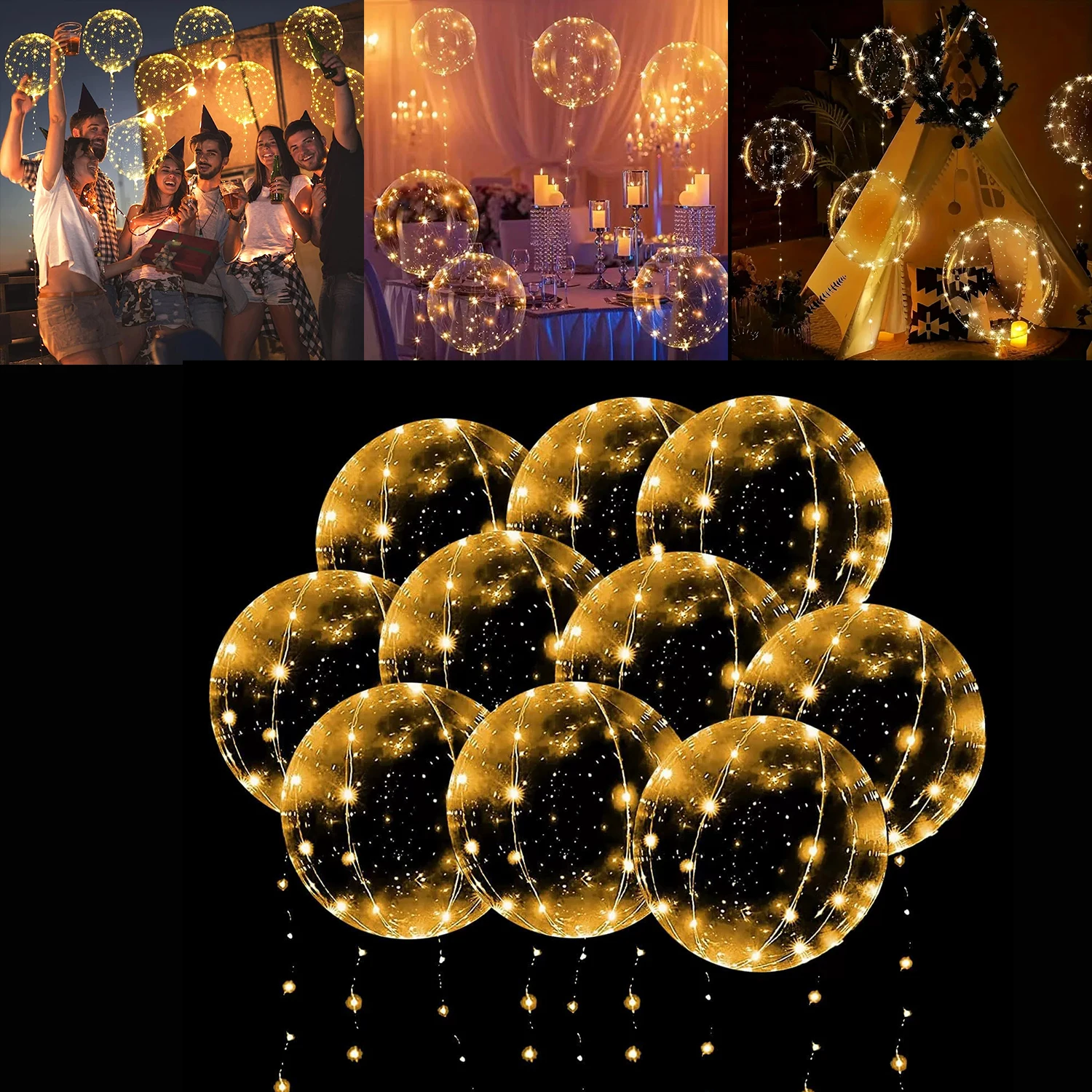 20/100/500PCS Transparent Led Balloons Light Up Balloons Light Strap Bobo Balloons Party Birthday Anniversary Wedding Decoration
20/100/500PCS Transparent Led Balloons Light Up Balloons Light Strap Bobo Balloons Party Birthday Anniversary Wedding Decoration