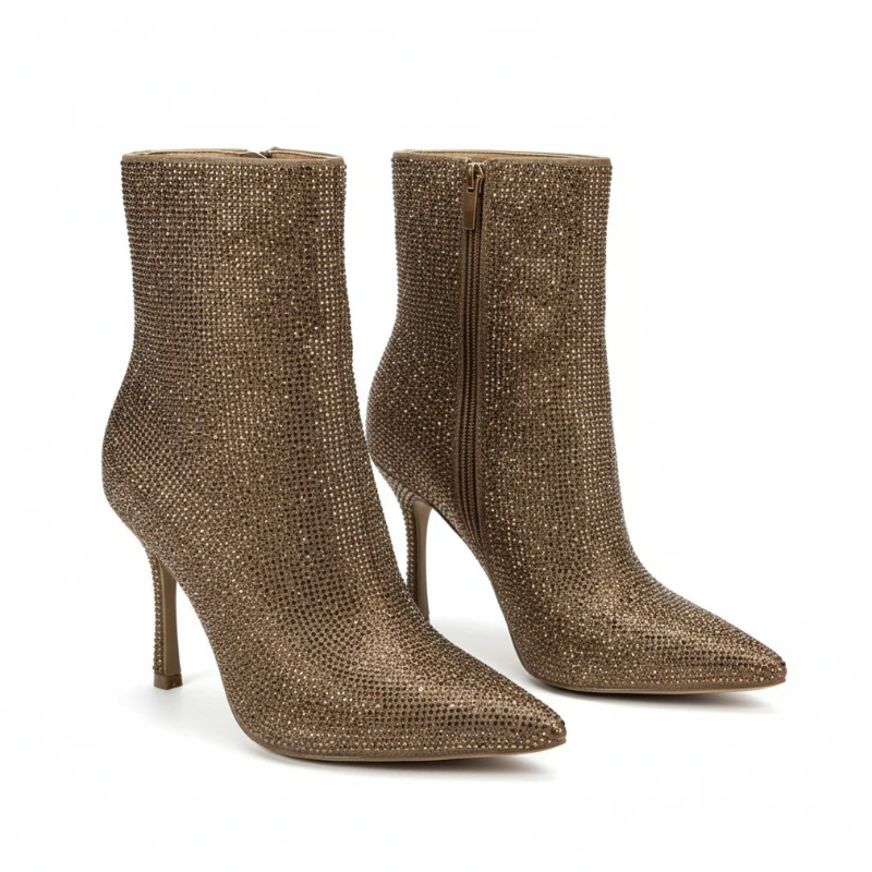 Роскошные женские ботильоны со стразами, блестящие вечерние туфли на шпильке, вечерние ботинки на молнии с острым носком для платья и клуба
Роскошные женские ботильоны со стразами, блестящие вечерние туфли на шпильке, вечерние ботинки на молнии с острым носком для платья и клуба