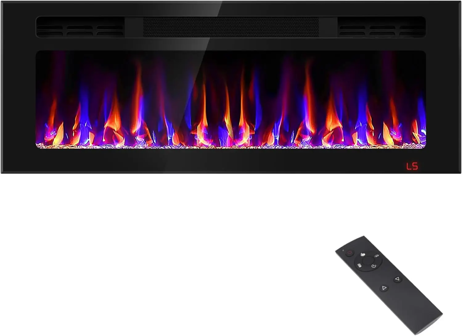 43-inch built-in and wall-mounted electric fireplace, low noise, with timer, remote control, 12 adjustable flame colors
43-inch built-in and wall-mounted electric fireplace, low noise, with timer, remote control, 12 adjustable flame colors