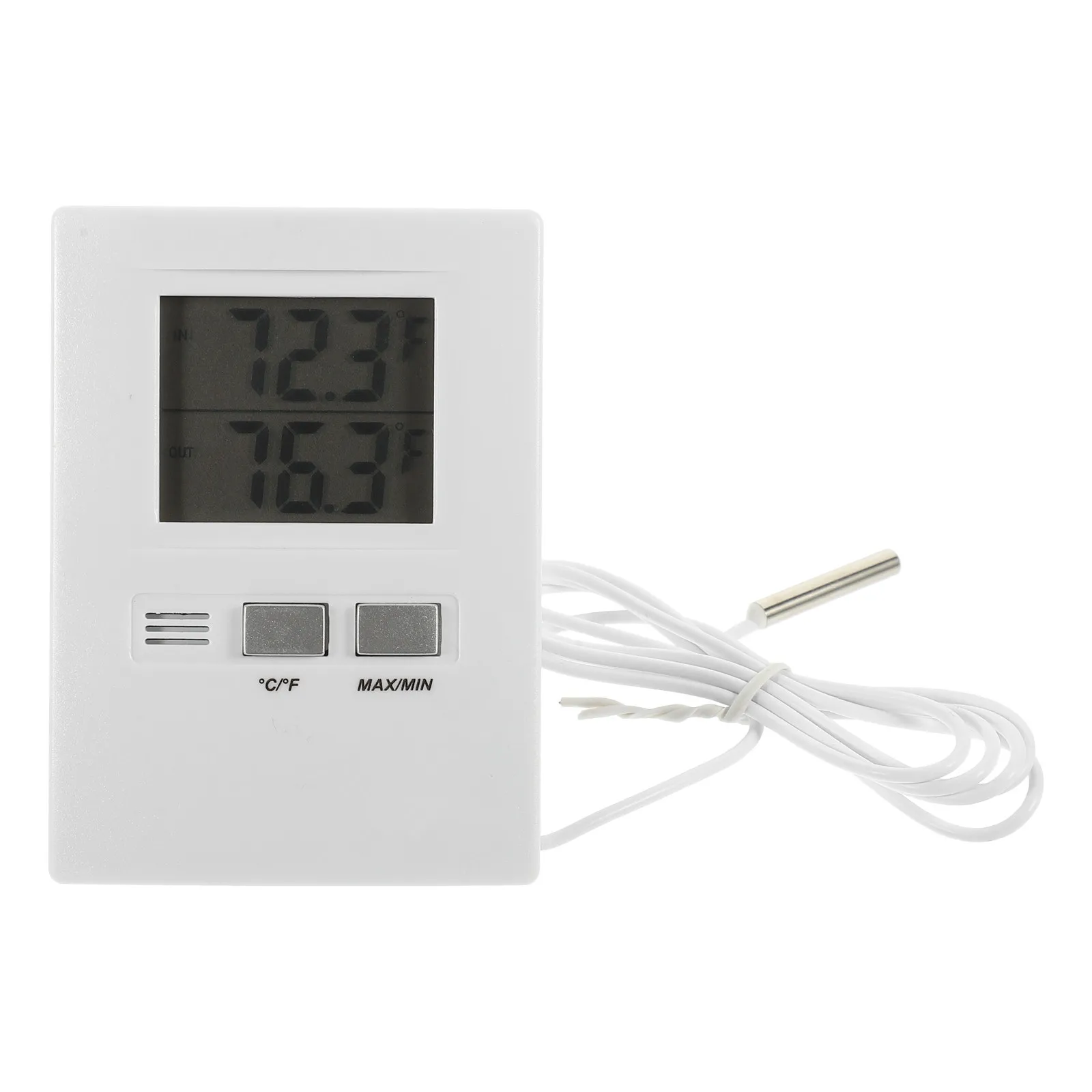Dual Channel Digital Thermometer Indoor Outdoor Temperature Display Device Wall Mounted Tabletop Stand Rack Portable Lightweight
Dual Channel Digital Thermometer Indoor Outdoor Temperature Display Device Wall Mounted Tabletop Stand Rack Portable Lightweight