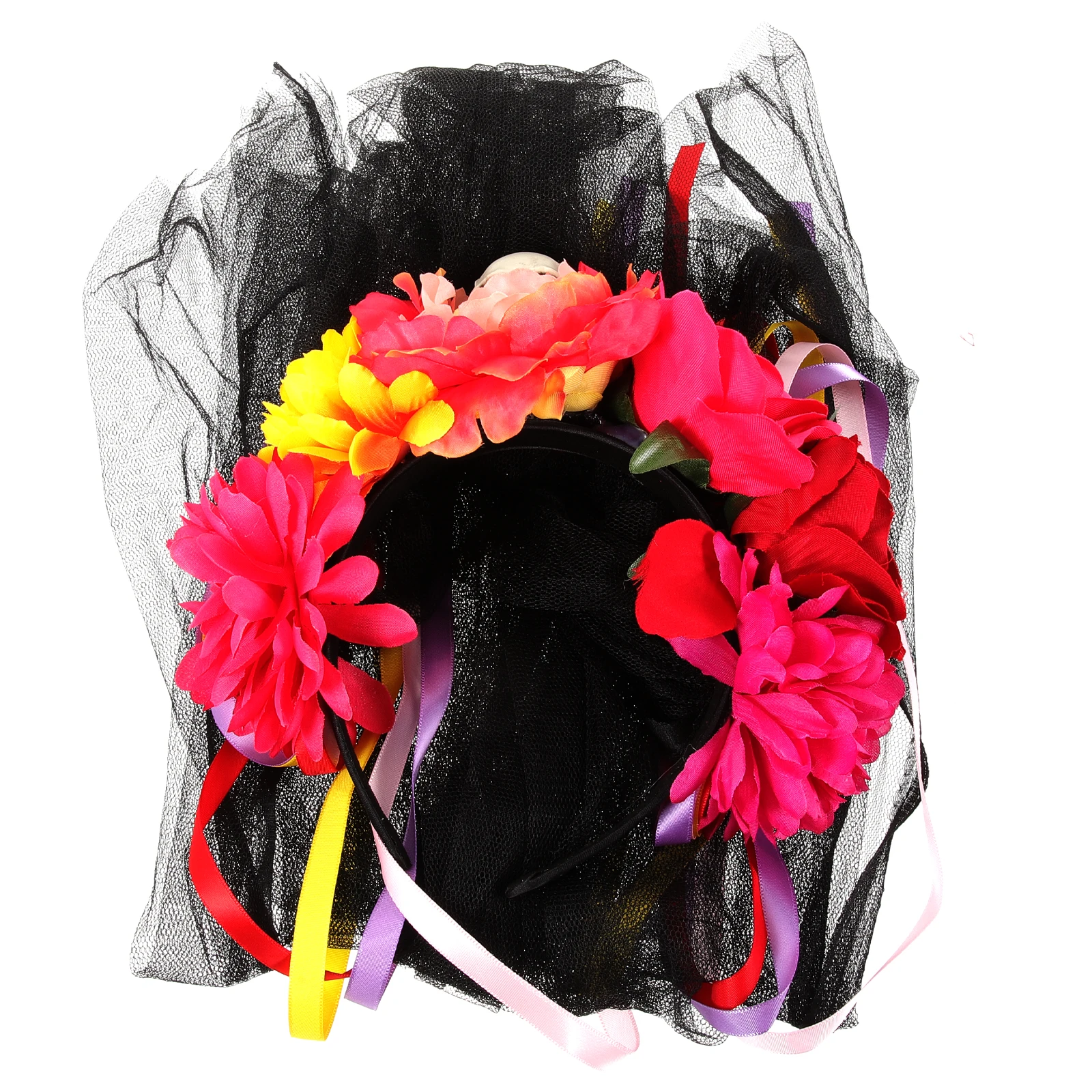 Halloween Skull Headband Fabric Day of The Dead Costume Headpieces Flowers Veil 
Halloween Skull Headband Fabric Day of The Dead Costume Headpieces Flowers Veil