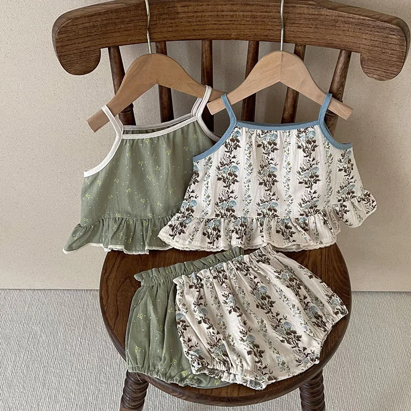 2024 New Summer Infant Baby Girls Clothing Set Sleeveless Cotton Floral Printing Vest+PP Shorts Toddler Baby Girl Clothes Suit
2024 New Summer Infant Baby Girls Clothing Set Sleeveless Cotton Floral Printing Vest+PP Shorts Toddler Baby Girl Clothes Suit