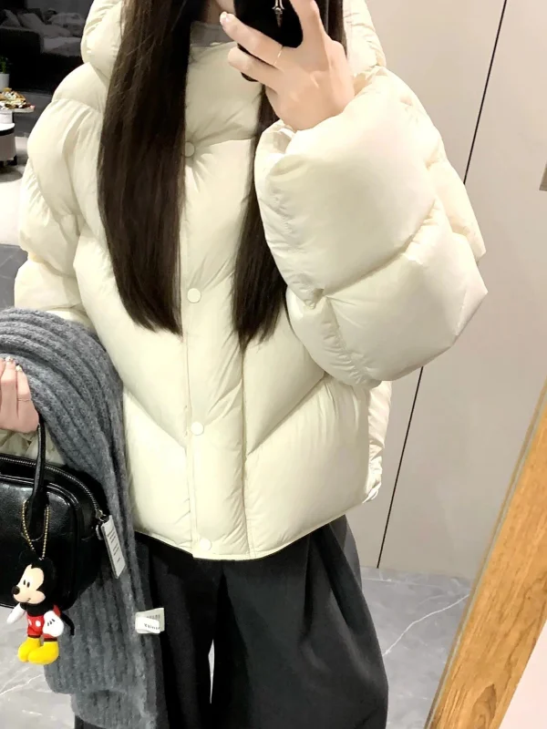 Laid-Ba Sle Thiened Cotton Jaet Women's ort Winter Coat Trendy Bread Korean Loose Fit Hooded Zipper Pure Color
Laid-Ba Sle Thiened Cotton Jaet Women's ort Winter Coat Trendy Bread Korean Loose Fit Hooded Zipper Pure Color