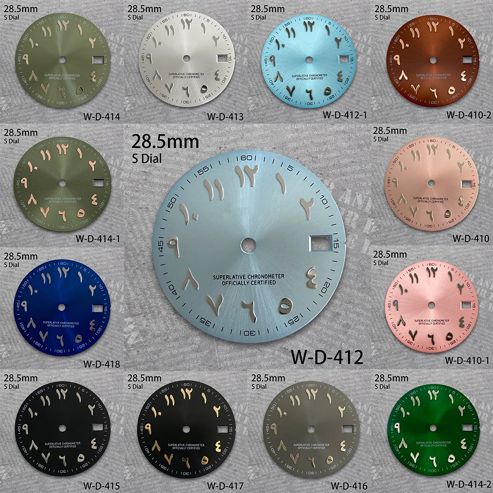 28.5 mm Arab S Logo Dial Suitable For NH35/NH36/4R/7S Japan Movement Sunburst Quality Watch Modification Accessories
28.5 mm Arab S Logo Dial Suitable For NH35/NH36/4R/7S Japan Movement Sunburst Quality Watch Modification Accessories