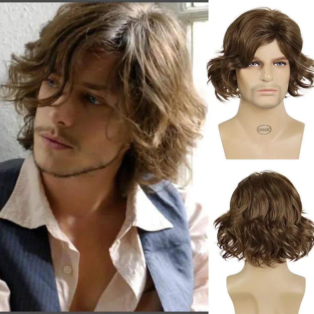 Mens Fluffy Brown Wig Synthetic Hair Short Natural Curly Wigs with Bangs for Male Daily Party Halloween Costume Heat Resistant
Mens Fluffy Brown Wig Synthetic Hair Short Natural Curly Wigs with Bangs for Male Daily Party Halloween Costume Heat Resistant