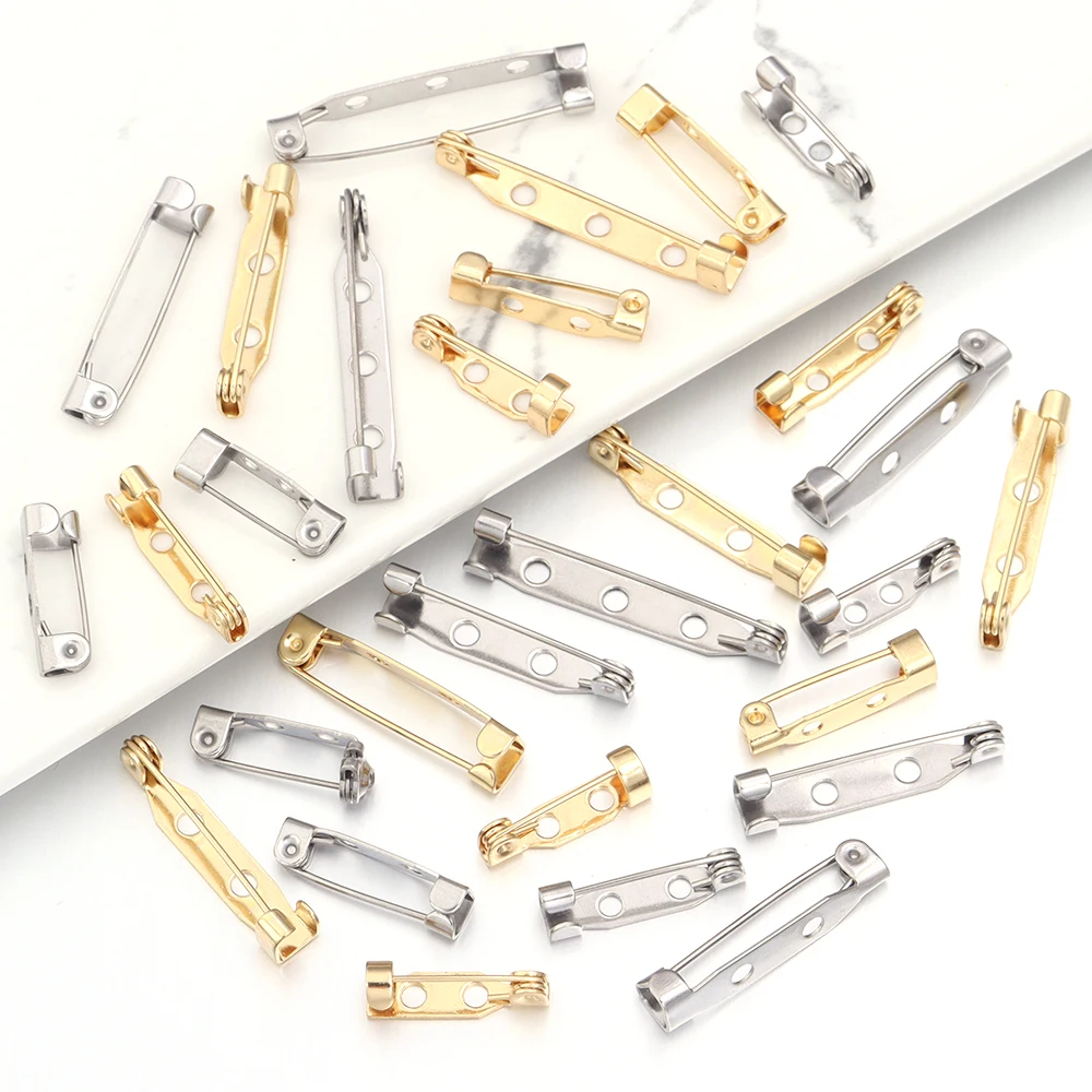 20pcs/lot Stainless Steel Brooch Clip Base Pins Safety Pins Brooch Settings Blank Base for DIY Jewelry Making Supplies
20pcs/lot Stainless Steel Brooch Clip Base Pins Safety Pins Brooch Settings Blank Base for DIY Jewelry Making Supplies