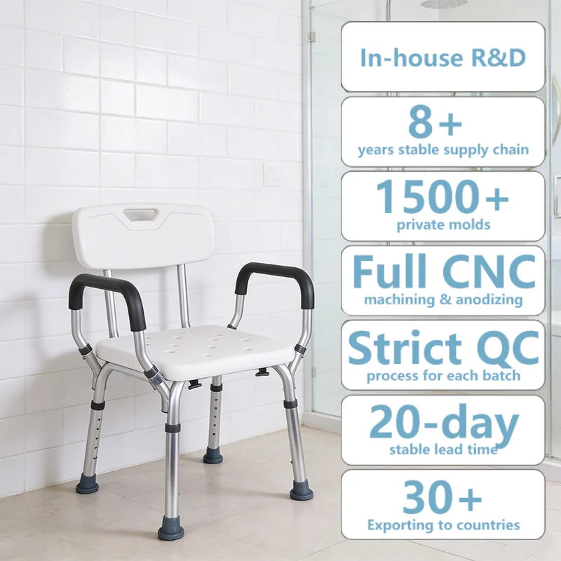 Simplywalk Aluminum Alloy 200KG Bath Shower Chair Strong Shower Room Adult People UKCA Customization
Simplywalk Aluminum Alloy 200KG Bath Shower Chair Strong Shower Room Adult People UKCA Customization