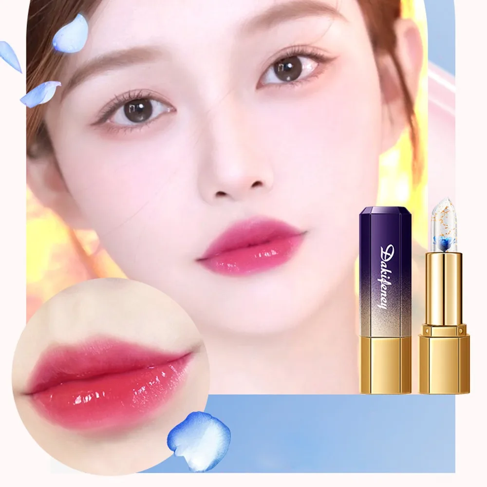 Transparent Jelly Flower Lipstick Moisturizing Nourishing Lip Gloss Long Lasting Temperature Color Change Gold Foil Lipstick
Transparent Jelly Flower Lipstick Moisturizing Nourishing Lip Gloss Long Lasting Temperature Color Change Gold Foil Lipstick