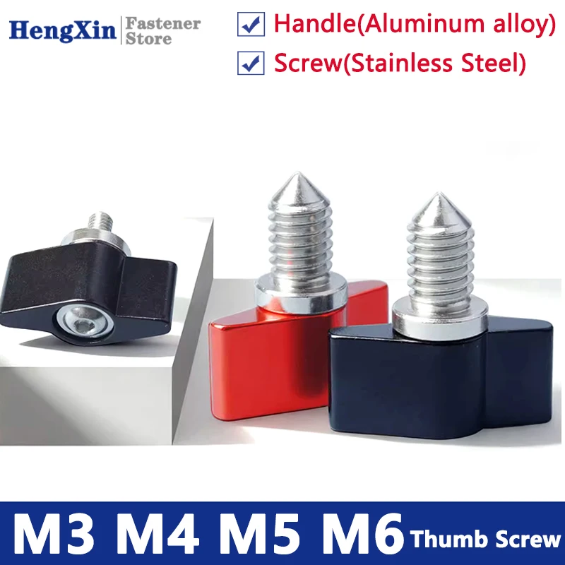 M3 M4 M5 M6 Thumb Screws Aluminum Alloy T Shape Screws Adjustable Handle Knob Tighten Pointed Screw for SLR Rail Rod Slider
M3 M4 M5 M6 Thumb Screws Aluminum Alloy T Shape Screws Adjustable Handle Knob Tighten Pointed Screw for SLR Rail Rod Slider