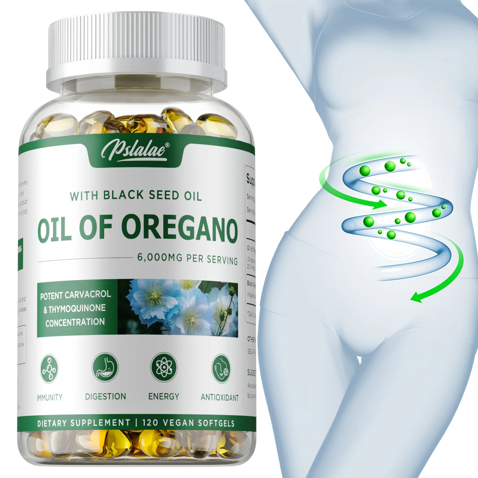 Мягкие капсулы с маслом из орагано - с маслом черного семян - поддержка иммунитета, для здоровья пищеварительной очистки, балансировочной кишечнической флоры, желобный нагрев
Мягкие капсулы с маслом из орагано - с маслом черного семян - поддержка иммунитета, для здоровья пищеварительной очистки, балансировочной кишечнической флоры, желобный нагрев