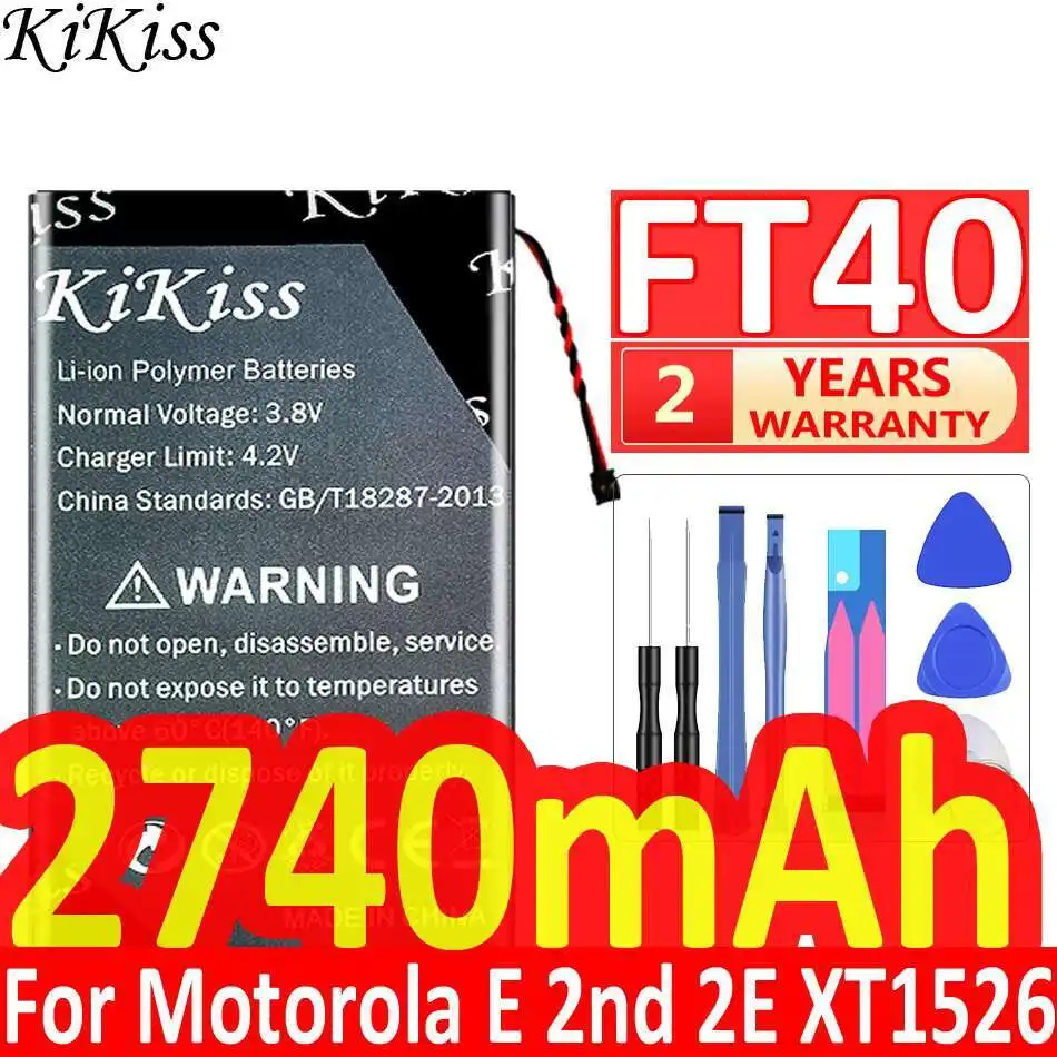 Аккумулятор мобильного телефона FT40 2740 мАч для Motorola Moto E 2ND Gen 2E XT1526 XT1527 XT1528 XT1031 XT1063 XT1077
Аккумулятор мобильного телефона FT40 2740 мАч для Motorola Moto E 2ND Gen 2E XT1526 XT1527 XT1528 XT1031 XT1063 XT1077