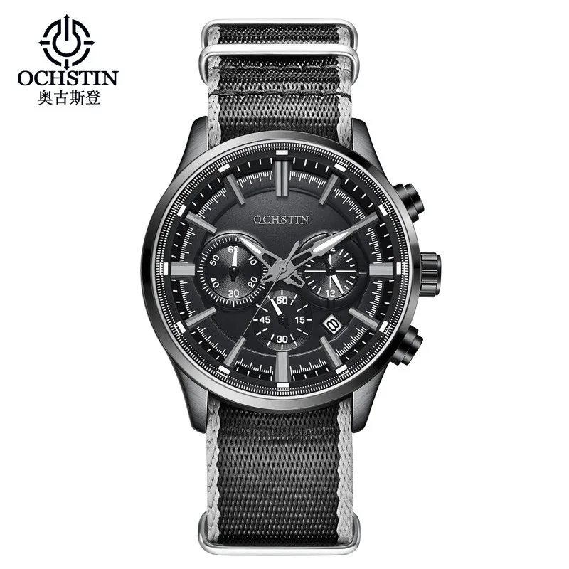 Ochstin2026 new three-eye six-pin large dial men's multi-functional sports watch nylon waterproof chronograph**
Ochstin2026 new three-eye six-pin large dial men's multi-functional sports watch nylon waterproof chronograph**