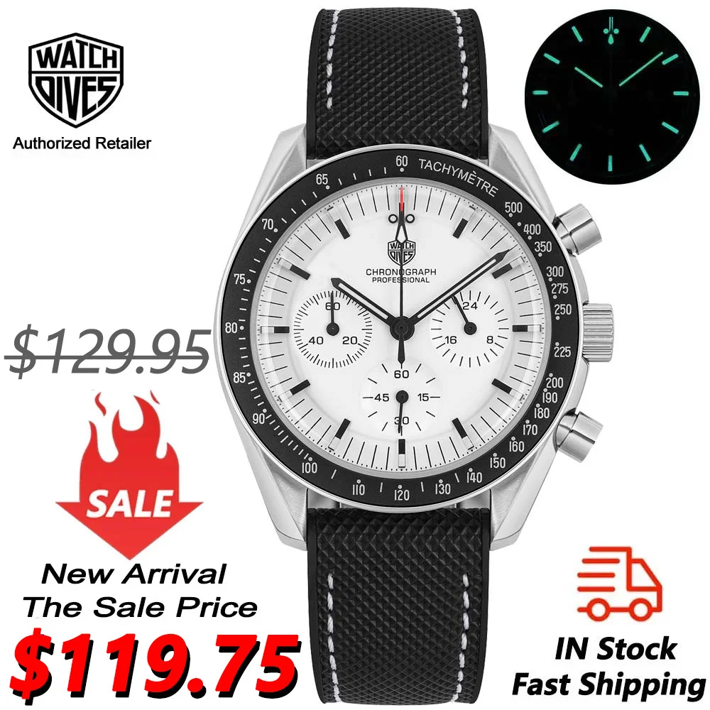Watchdives 2024 New Men's Watches Top Luxury Quartz Watch For Men Speed Chronograph AR Sapphire Crystal BGW9 Luminous Wristwatch
Watchdives 2024 New Men's Watches Top Luxury Quartz Watch For Men Speed Chronograph AR Sapphire Crystal BGW9 Luminous Wristwatch