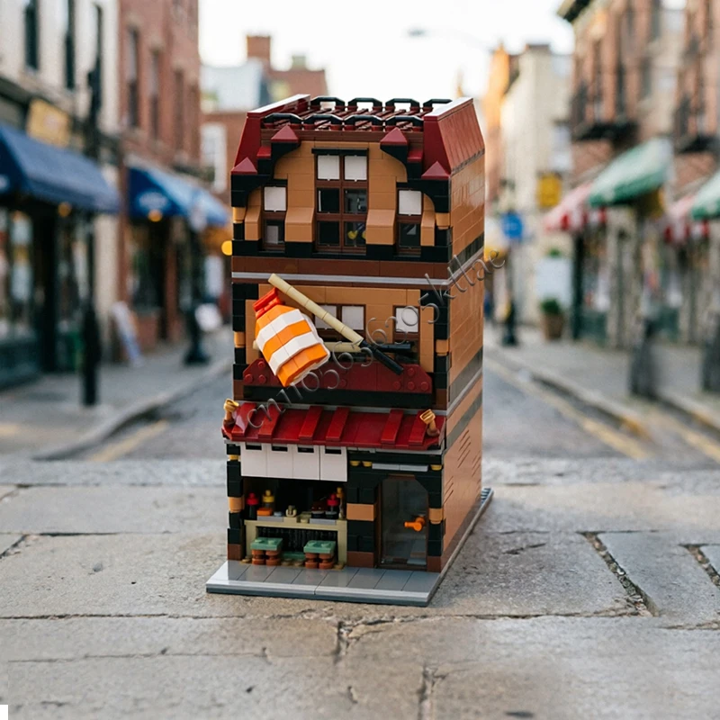 1294 PCS MOC Modern City Street View Sushi Restaurant Building Model DIY Custom Puzzle Technology Creative Assembly Kid Toy Gift
1294 PCS MOC Modern City Street View Sushi Restaurant Building Model DIY Custom Puzzle Technology Creative Assembly Kid Toy Gift