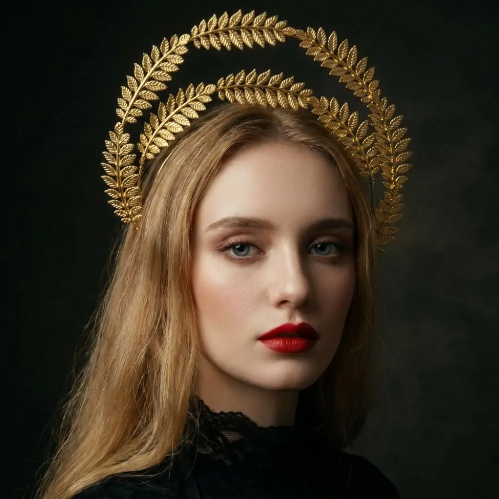 Gold Plated Halo Crown Vintage Wheat Ear Leaf Baroque Tiara Headband Baroque Faux Pearl Inlaid Tiara Headpiece Theme Party
Gold Plated Halo Crown Vintage Wheat Ear Leaf Baroque Tiara Headband Baroque Faux Pearl Inlaid Tiara Headpiece Theme Party