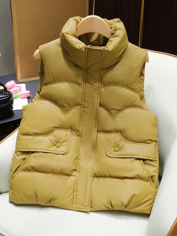 Bla Women's down Cotton Vest 2025 New Autumn Winter Thiened Stand Collar Jaet Outerwear Zipper Splicing ket Design
Bla Women's down Cotton Vest 2025 New Autumn Winter Thiened Stand Collar Jaet Outerwear Zipper Splicing ket Design