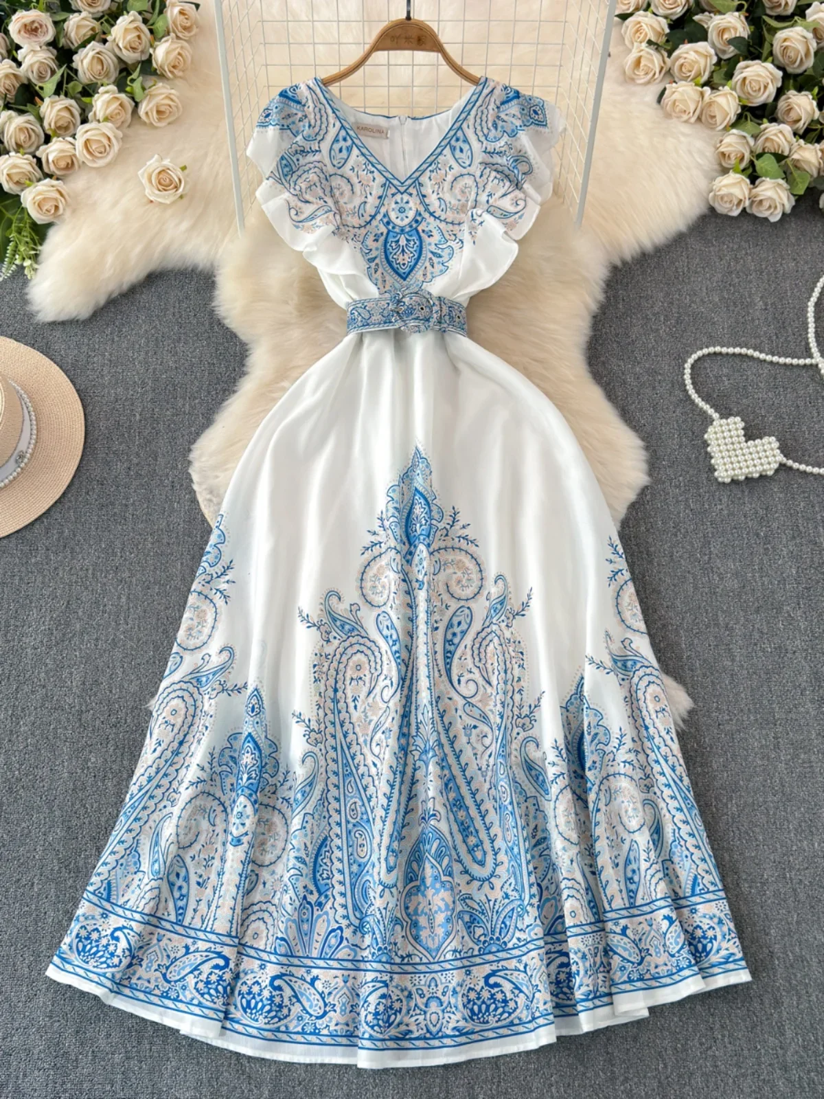 New Retro V-neck Sleeveless Women's Long Maxi Print Dress Prom Party Wedding Birthday
New Retro V-neck Sleeveless Women's Long Maxi Print Dress Prom Party Wedding Birthday