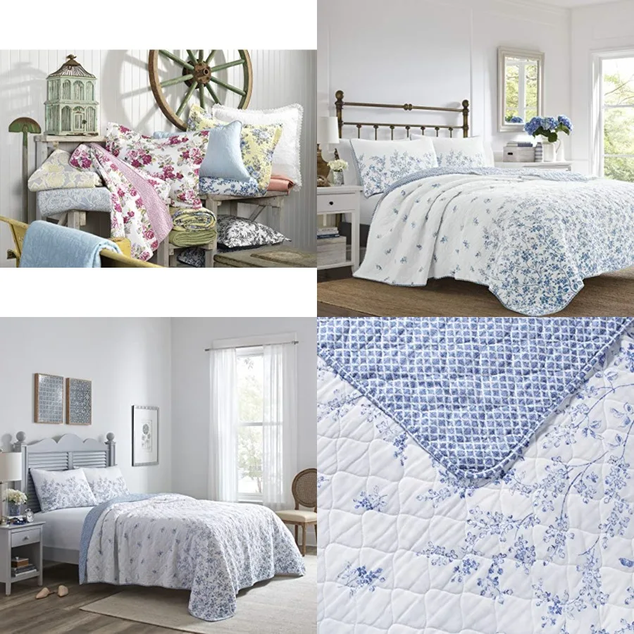 Home - Quilt Set, Reversible Cotton Bedding with Matching Shams, Pre-Washed Home Decor for Added Softness
Home - Quilt Set, Reversible Cotton Bedding with Matching Shams, Pre-Washed Home Decor for Added Softness
