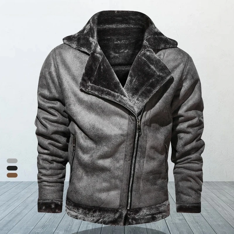 Winter Men's Jacket Fur Leather Suede Coat Retro Thicken Leather Bomber Jacket Men Clothing Biker Jacket Man Overcoat
Winter Men's Jacket Fur Leather Suede Coat Retro Thicken Leather Bomber Jacket Men Clothing Biker Jacket Man Overcoat
