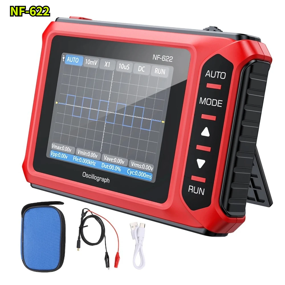 NOYAFA NF-622 Handheld Digital Oscilloscope Mini Portable Rechargeable Multifunctional Electronic Test Meter Tool for Repair
NOYAFA NF-622 Handheld Digital Oscilloscope Mini Portable Rechargeable Multifunctional Electronic Test Meter Tool for Repair