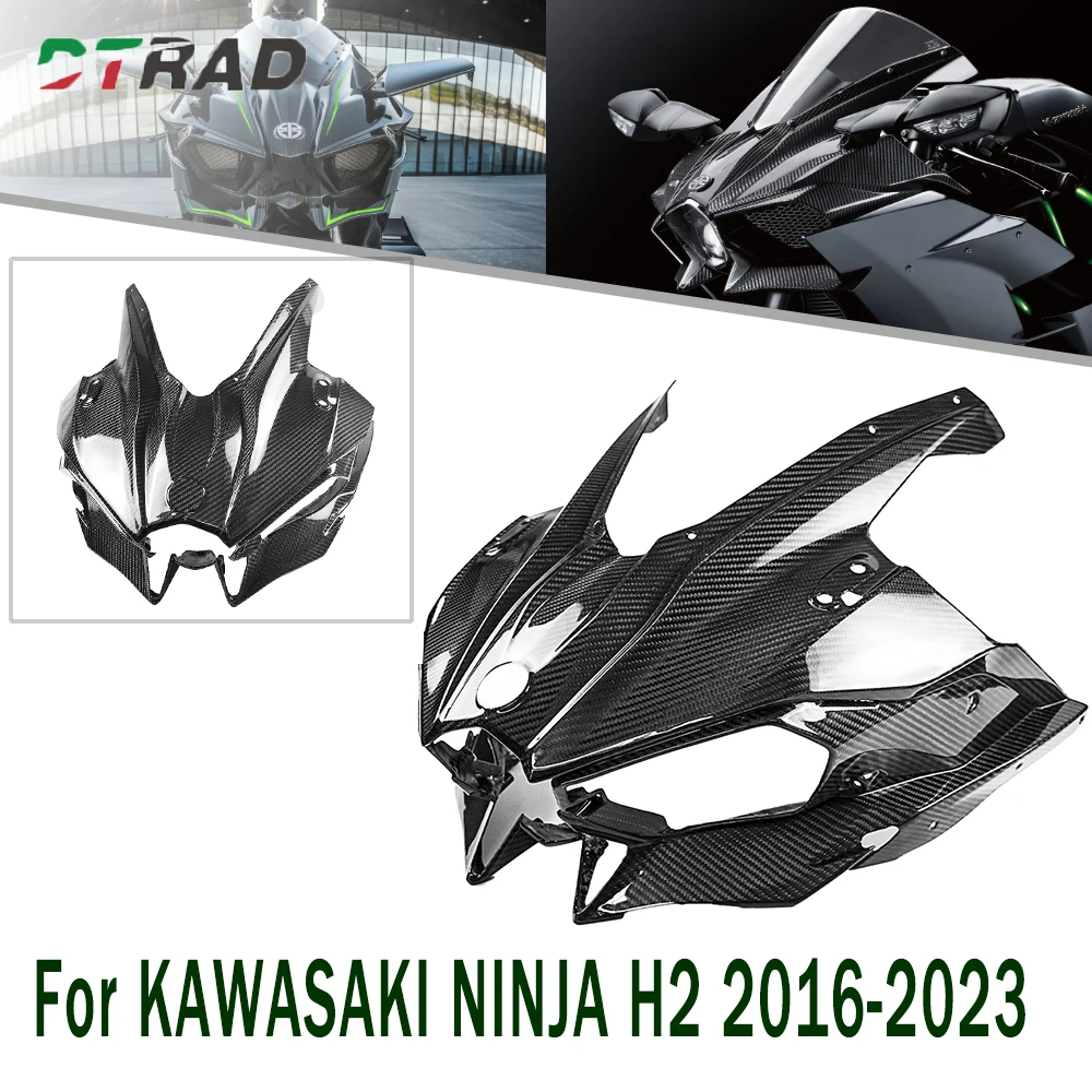 For KAWASAKI NINJA H2/H2R 2016-2023 Real 3K CARBON FIBER Front Fairing Kit Front Head Hood Cover Bow Cap Motorcycle
For KAWASAKI NINJA H2/H2R 2016-2023 Real 3K CARBON FIBER Front Fairing Kit Front Head Hood Cover Bow Cap Motorcycle