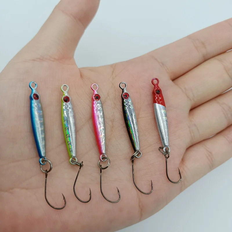 1PCS Mini Metal Jig Spoon Fishing Lure 3g/5g Fish Small Fish With Single Hook Sea Bass Fishing Lure
1PCS Mini Metal Jig Spoon Fishing Lure 3g/5g Fish Small Fish With Single Hook Sea Bass Fishing Lure