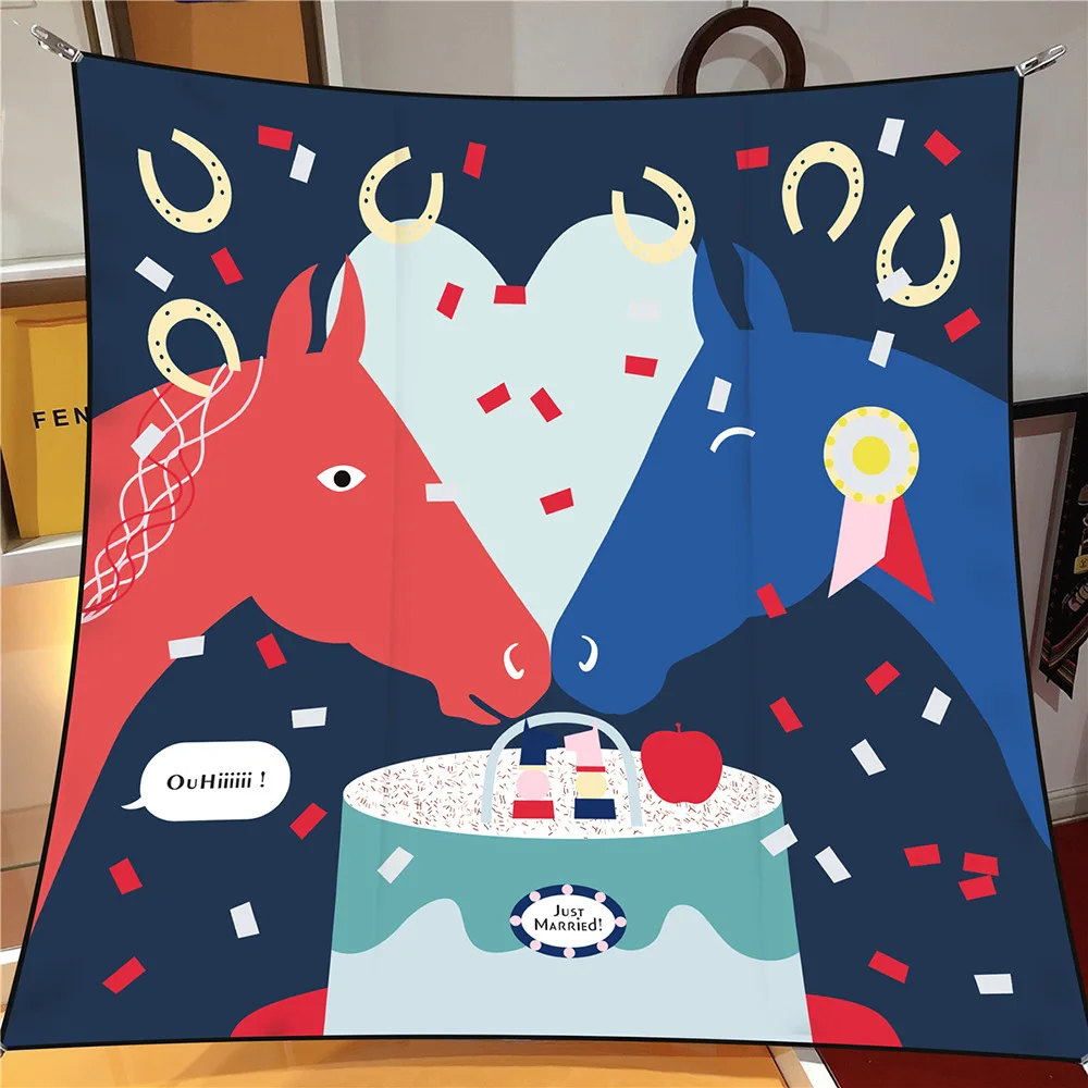 New 90cm Heart Shaped Double Head Silk Scarf Women's Versatile Sunscreen Shawl Large Square Fashionable Headscarf
New 90cm Heart Shaped Double Head Silk Scarf Women's Versatile Sunscreen Shawl Large Square Fashionable Headscarf