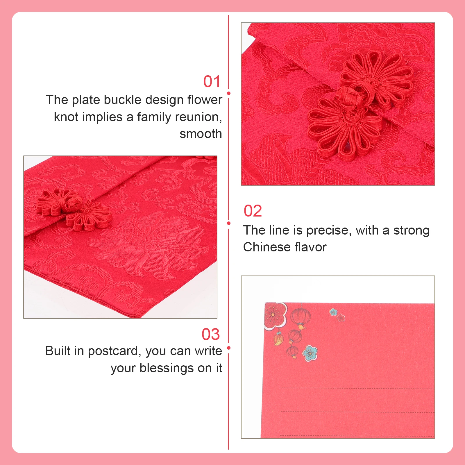 1Pcs Chinese New Year Red Envelope Cloth Red Packet Festive Design Traditional Money Pocket Creative Gift Money Packet
1Pcs Chinese New Year Red Envelope Cloth Red Packet Festive Design Traditional Money Pocket Creative Gift Money Packet