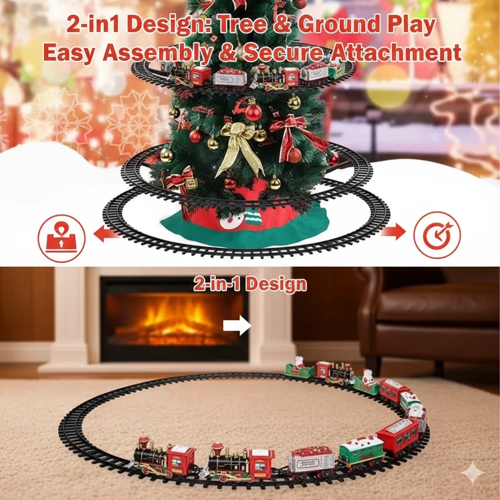 Электрический рождественский поезд вокруг елки с музыкальной подсветкой и дымчатой классической игрушкой для мальчиков и девочек, детский праздничный подарок, украшение, дорожка
Электрический рождественский поезд вокруг елки с музыкальной подсветкой и дымчатой классической игрушкой для мальчиков и девочек, детский праздничный подарок, украшение, дорожка