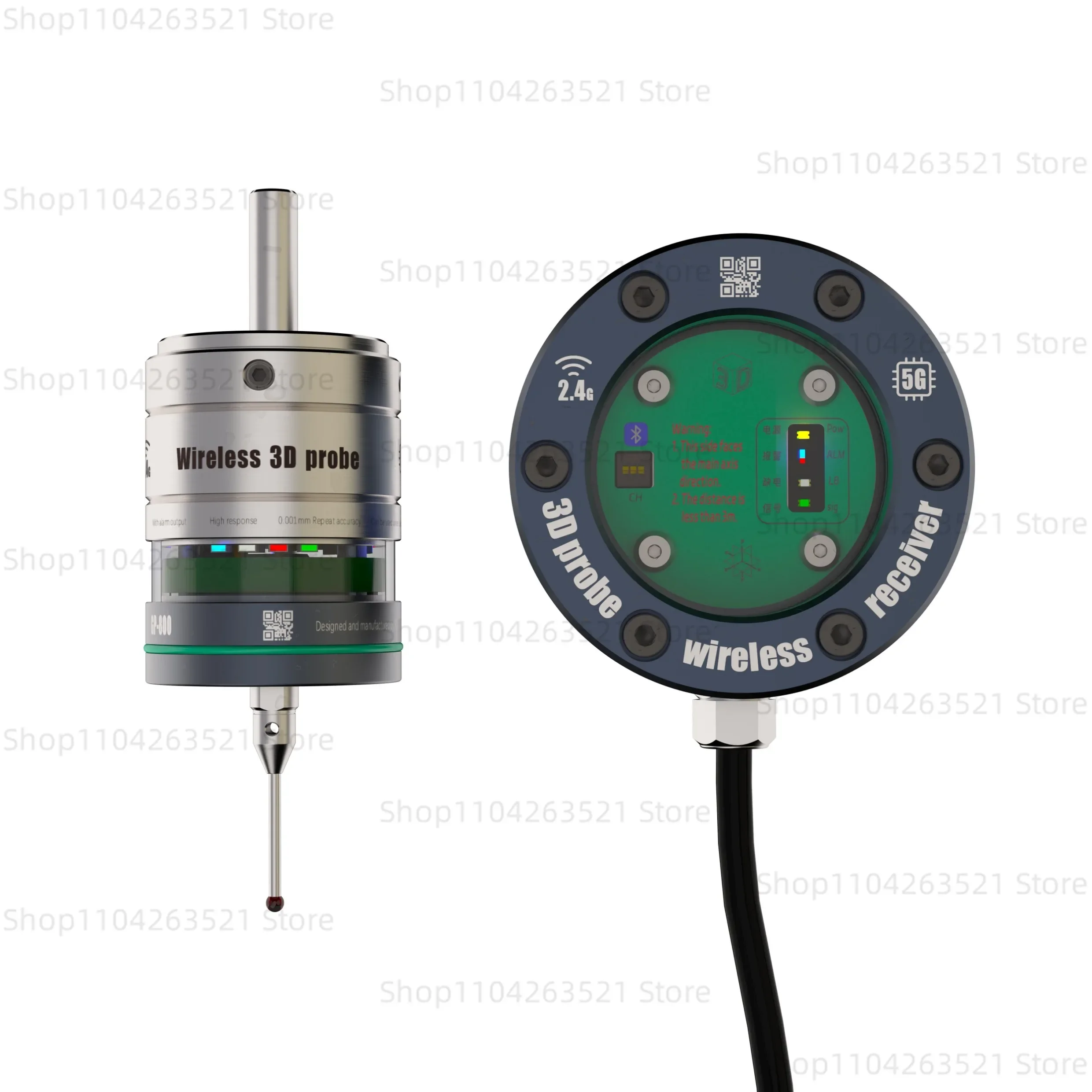 GP-800 Wireless Probe Tool For CNC Machining Centers 3D Edge Finder Centering Rod Replacement Renishaw Marposs 
GP-800 Wireless Probe Tool For CNC Machining Centers 3D Edge Finder Centering Rod Replacement Renishaw Marposs