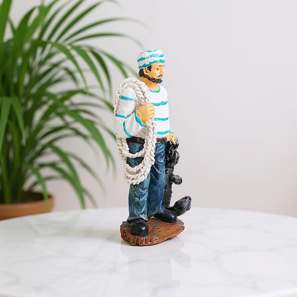 Mediterranean Resin Nautical Sailor Statue Small Coastal Captain Sculpture Miniature Marine Decor Ornament Office
Mediterranean Resin Nautical Sailor Statue Small Coastal Captain Sculpture Miniature Marine Decor Ornament Office
