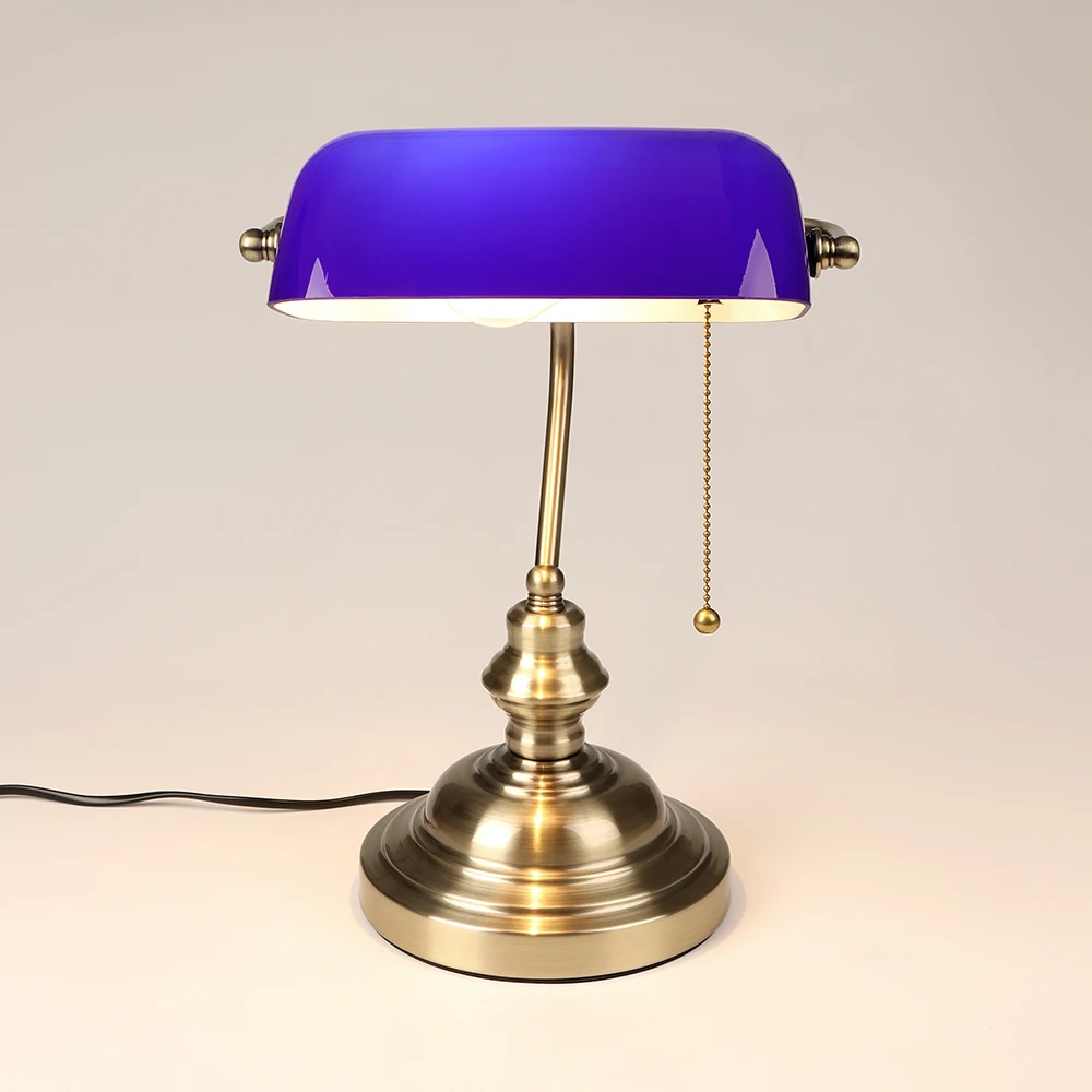 Blue Glass Bankers Desk Lamp BrightExecutive Table Lamp Bronze Finish Basis withPull Chain Switch E26 for Bedroom BedsideHome
Blue Glass Bankers Desk Lamp BrightExecutive Table Lamp Bronze Finish Basis withPull Chain Switch E26 for Bedroom BedsideHome