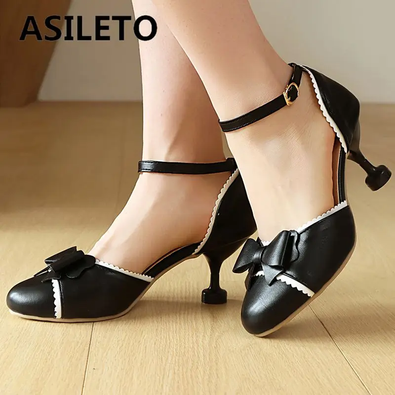ASILETO Sweet Women Sandals Round Toe Buckle Strap Strange Heels 6cm Small Size 30 31 32 33 Bowknot Mixed Color Dating Shoes
ASILETO Sweet Women Sandals Round Toe Buckle Strap Strange Heels 6cm Small Size 30 31 32 33 Bowknot Mixed Color Dating Shoes