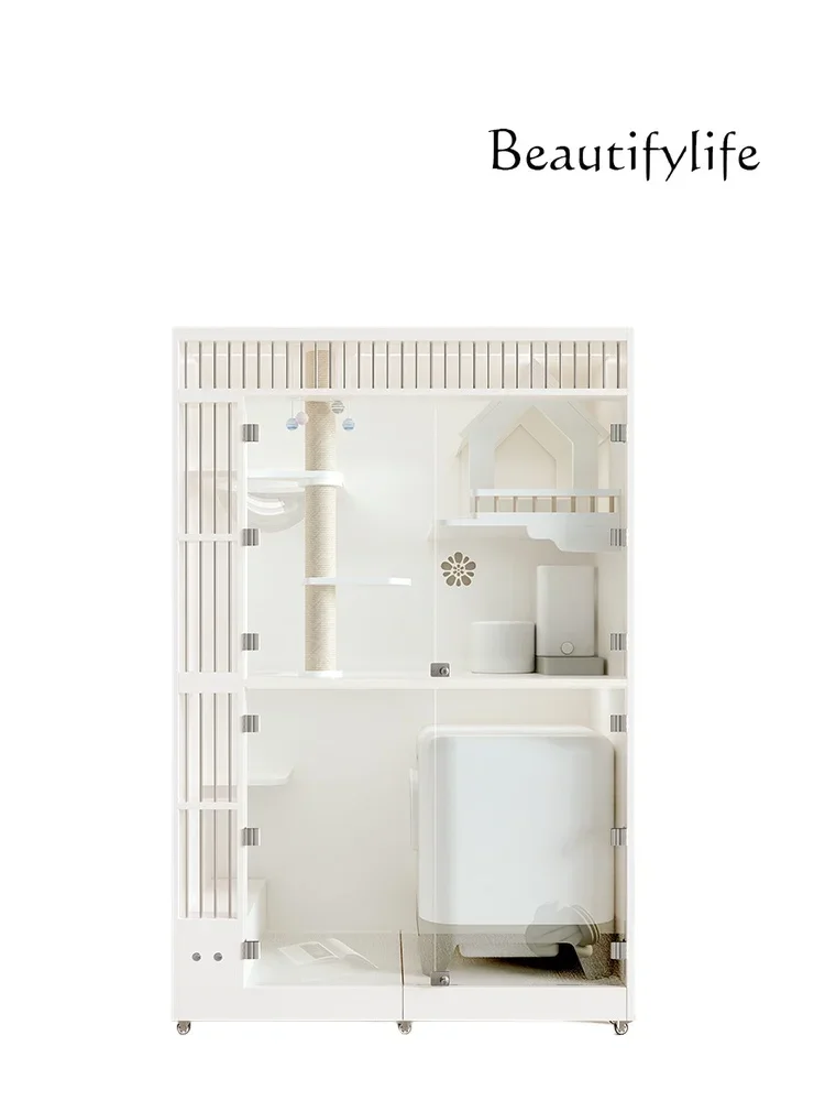 Cat Villa Home Luxury Solid Wood Cat Cage Intelligent Automatic Litter Box Super Large Space Cat Cabinet
Cat Villa Home Luxury Solid Wood Cat Cage Intelligent Automatic Litter Box Super Large Space Cat Cabinet