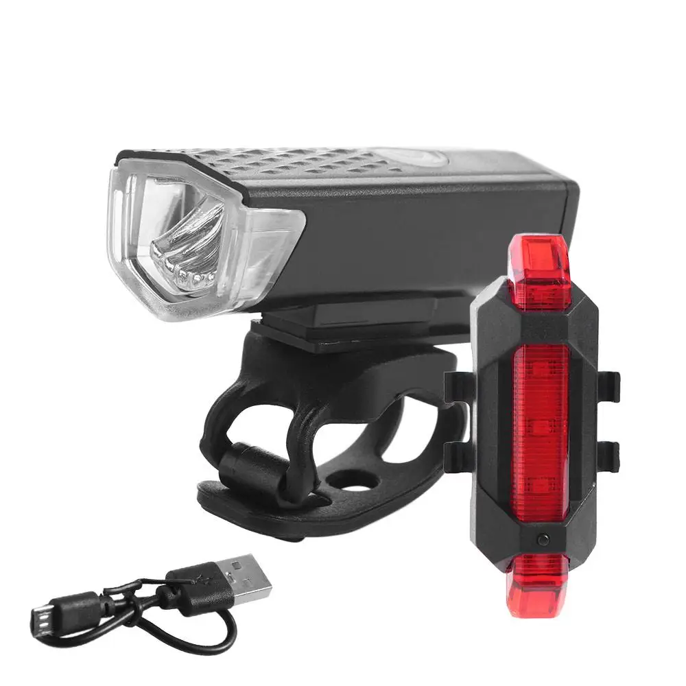 2Pcs/Set USB Rechargeable Bike Lights Waterproof 3 Lighting Modes Bike Headlight Tail Light Set Black White Easy To Install
2Pcs/Set USB Rechargeable Bike Lights Waterproof 3 Lighting Modes Bike Headlight Tail Light Set Black White Easy To Install