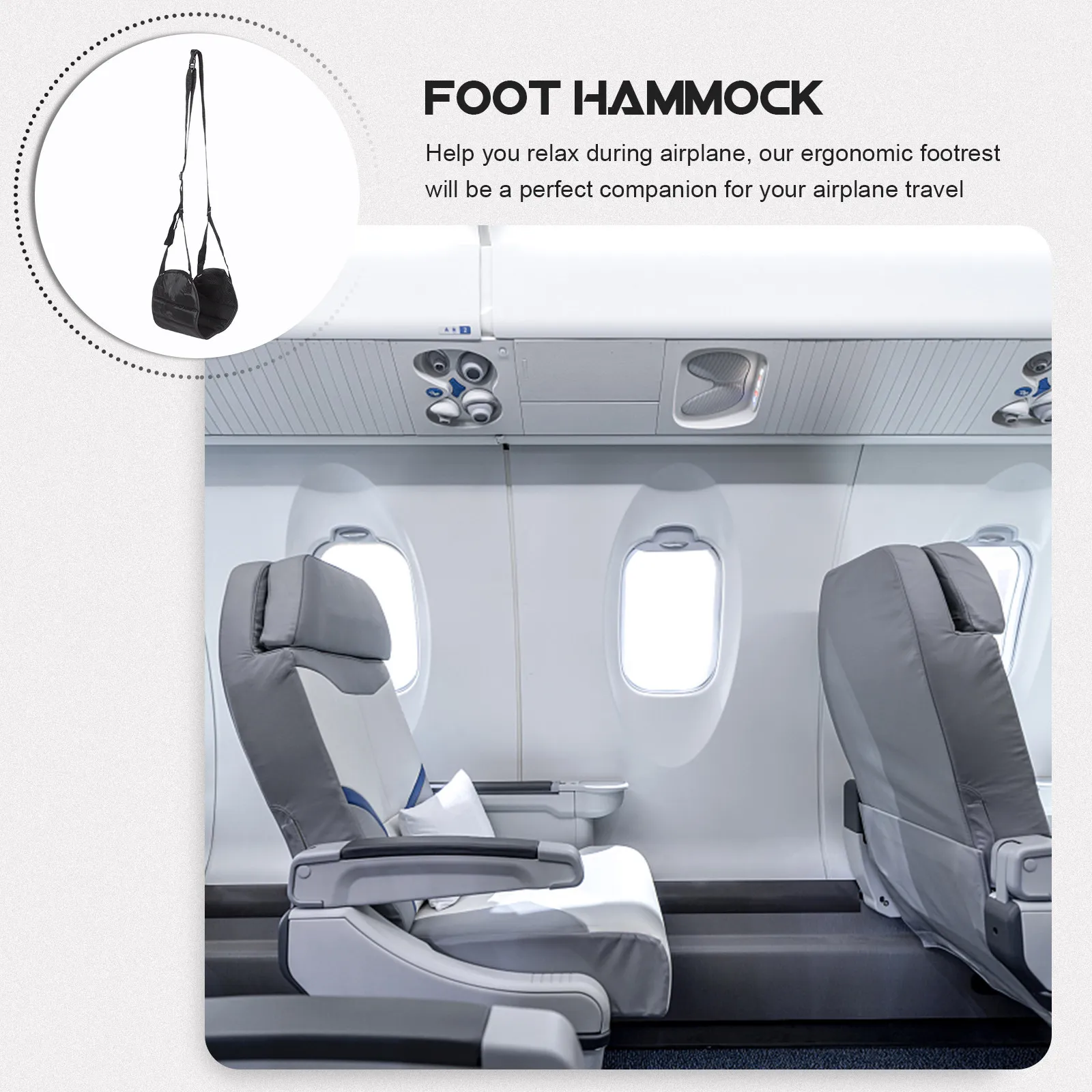 Airplane Foot Hammock Adjustable Buckle Design Breathable Comfortable Travel Footrest for Plane Flight Travel Essentials
Airplane Foot Hammock Adjustable Buckle Design Breathable Comfortable Travel Footrest for Plane Flight Travel Essentials