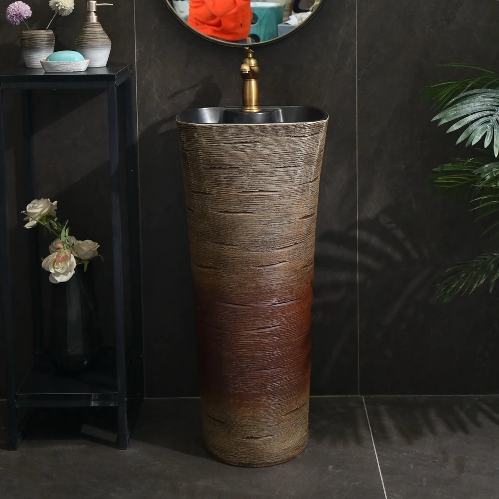 S*& Foshan Bathroom Manufacturer Latest Design Neo-Chinese Style Square Shape Free Standing Pedestal Sink with Single Hole
S*& Foshan Bathroom Manufacturer Latest Design Neo-Chinese Style Square Shape Free Standing Pedestal Sink with Single Hole