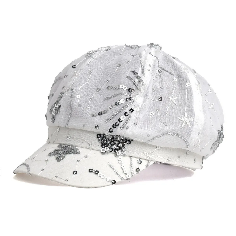 Korean Sequin Newsboy Hat Breathable Sparkly Beret Hats Adjustable Octagonal Cap Beach Travel
Korean Sequin Newsboy Hat Breathable Sparkly Beret Hats Adjustable Octagonal Cap Beach Travel