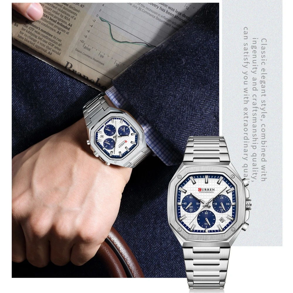 Curren 8459 Luxury Men's Watch Exquisite Multi Functional Chronograph Calendar Luminous Waterproof Watches for Men Reloj Hombre
Curren 8459 Luxury Men's Watch Exquisite Multi Functional Chronograph Calendar Luminous Waterproof Watches for Men Reloj Hombre