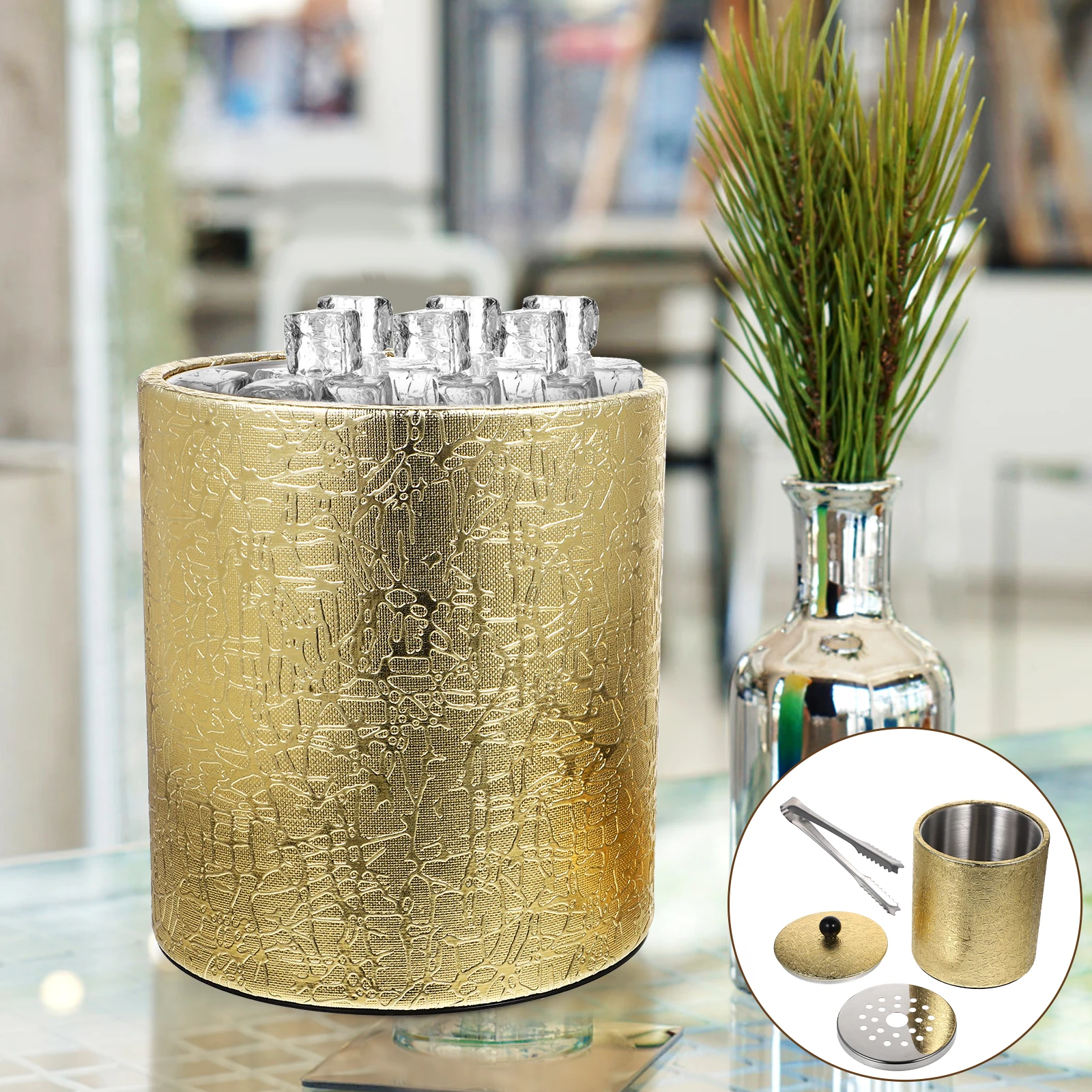 Stainless Steel Ice Bucket Golden Color Thickened Material Large Capacity Cooling Bucket Bar Tool Kitchen Accessories
Stainless Steel Ice Bucket Golden Color Thickened Material Large Capacity Cooling Bucket Bar Tool Kitchen Accessories